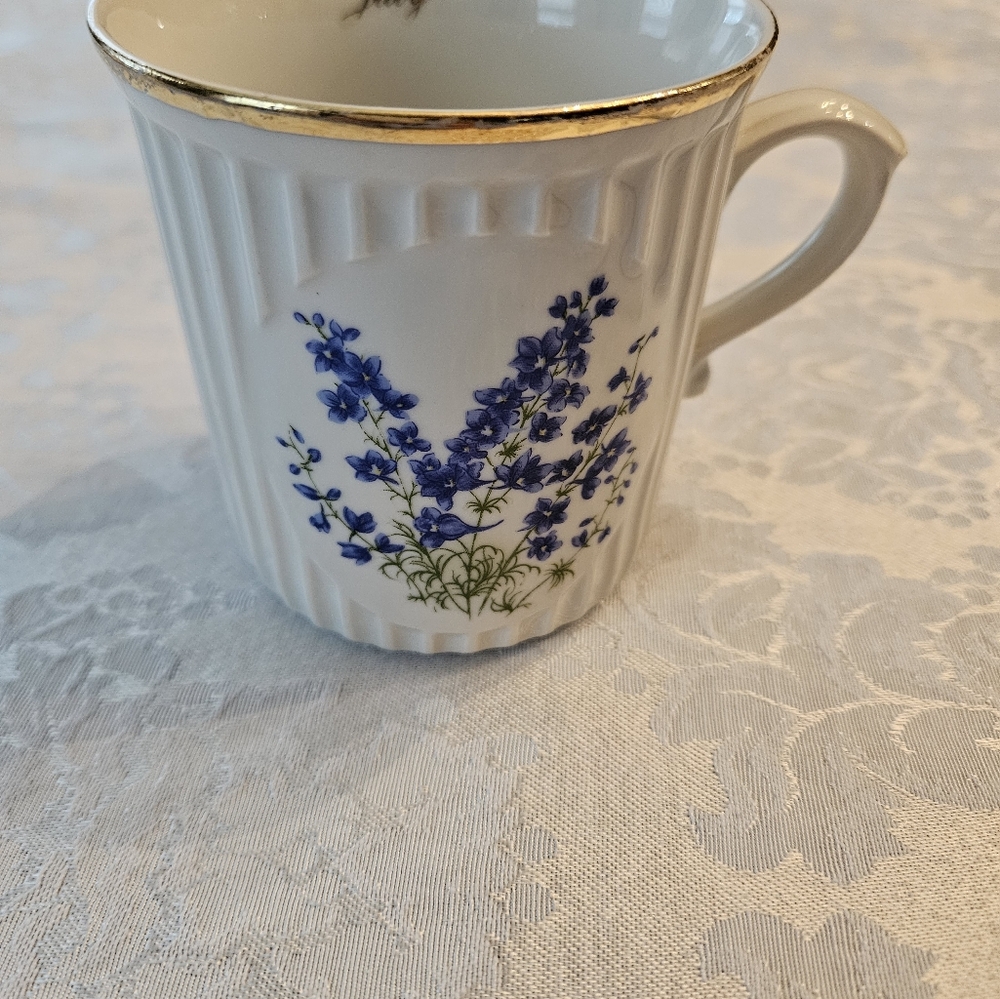 July, Larkspur Mug, Czech Original
